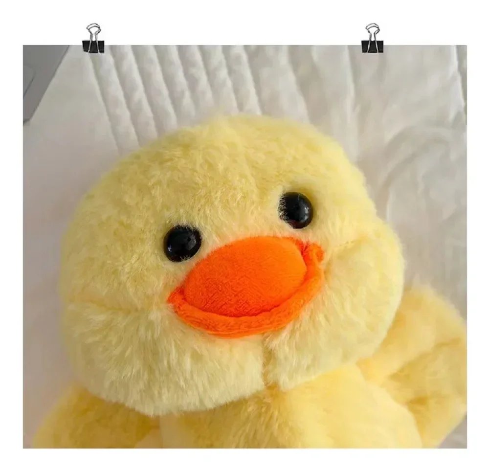 33cm Small Yellow Duck Plush Backpack Kawaii Stuffed Animal Duck Bag Cartoon Cute Soft Schoolbag Girls Children's Day Gifts