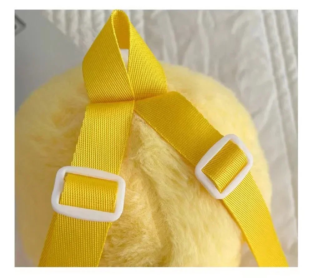 33cm Small Yellow Duck Plush Backpack Kawaii Stuffed Animal Duck Bag Cartoon Cute Soft Schoolbag Girls Children's Day Gifts