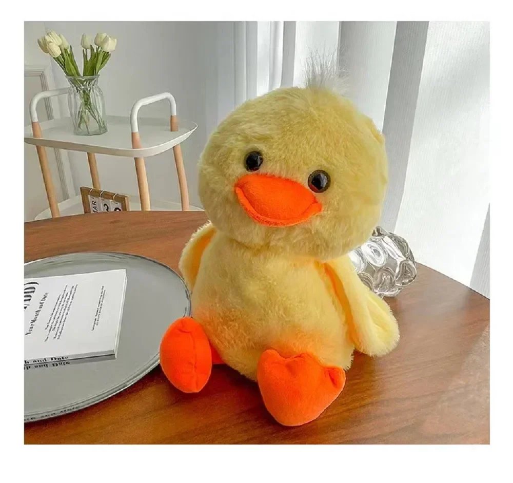 33cm Small Yellow Duck Plush Backpack Kawaii Stuffed Animal Duck Bag Cartoon Cute Soft Schoolbag Girls Children's Day Gifts