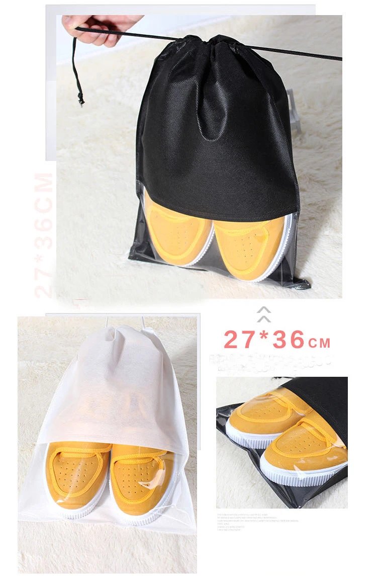 Women Men Non-Woven Fabric Drawstring Shoes Bag Pouch Portable Travel Shoes Clothes Organizer Packing Bags Dropshipping