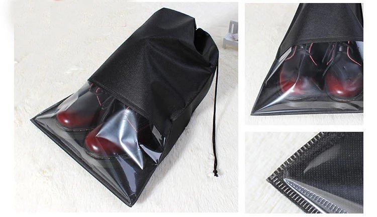 Women Men Non-Woven Fabric Drawstring Shoes Bag Pouch Portable Travel Shoes Clothes Organizer Packing Bags Dropshipping