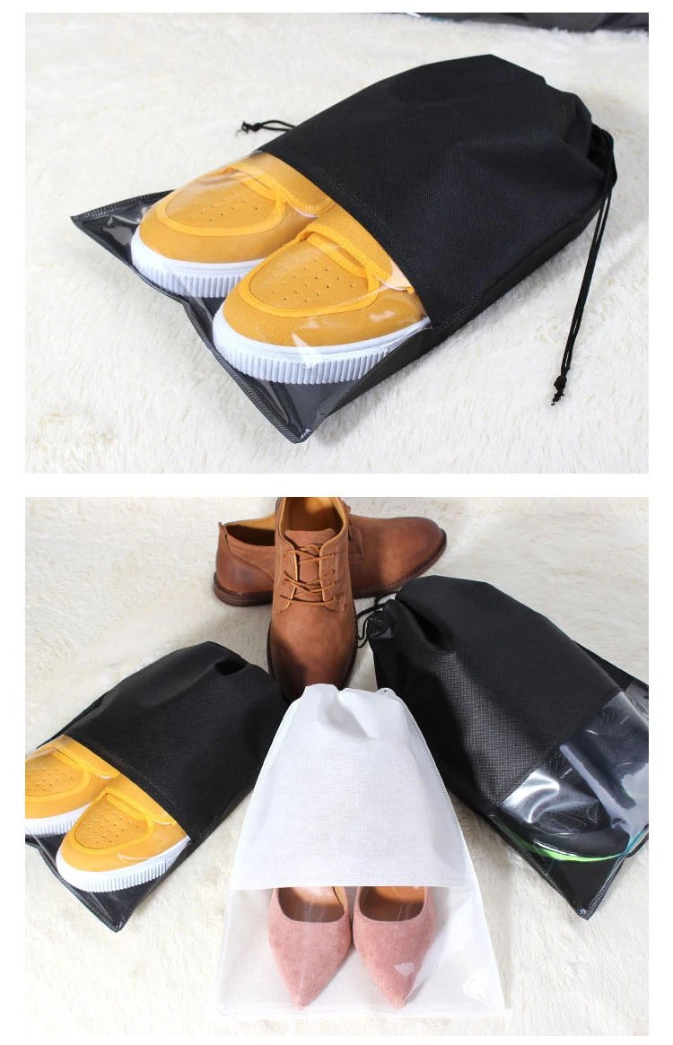 Women Men Non-Woven Fabric Drawstring Shoes Bag Pouch Portable Travel Shoes Clothes Organizer Packing Bags Dropshipping