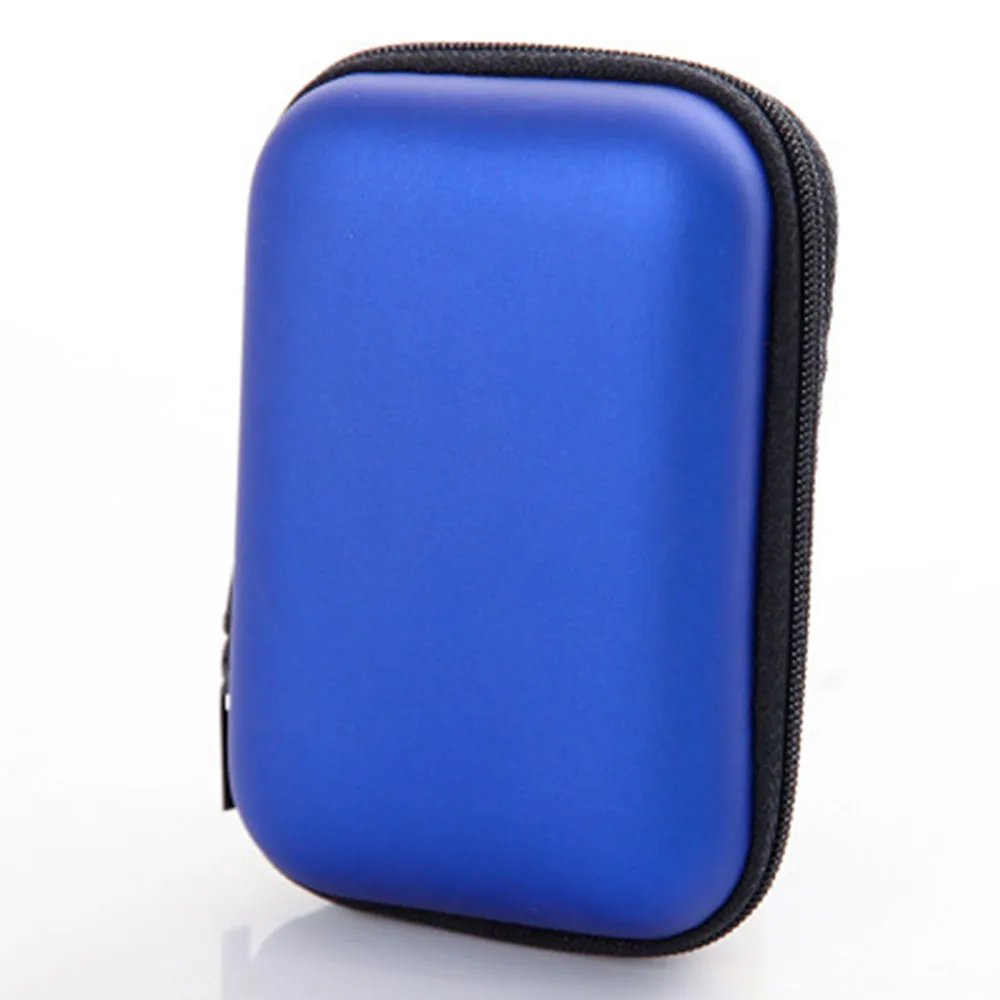 Portable Small Storage Case Zipper Carrying Pouch Bag Box for Earphone Headphone Date Cable Organizer
