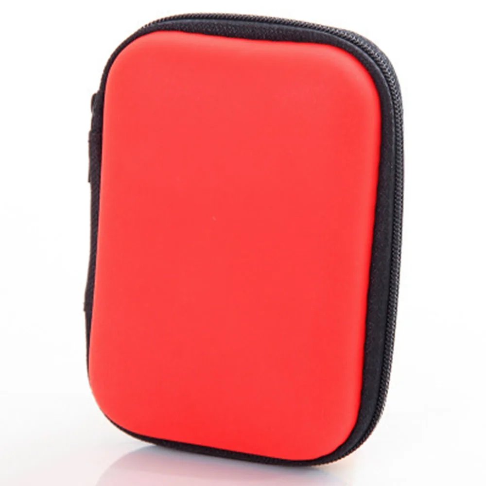Portable Small Storage Case Zipper Carrying Pouch Bag Box for Earphone Headphone Date Cable Organizer