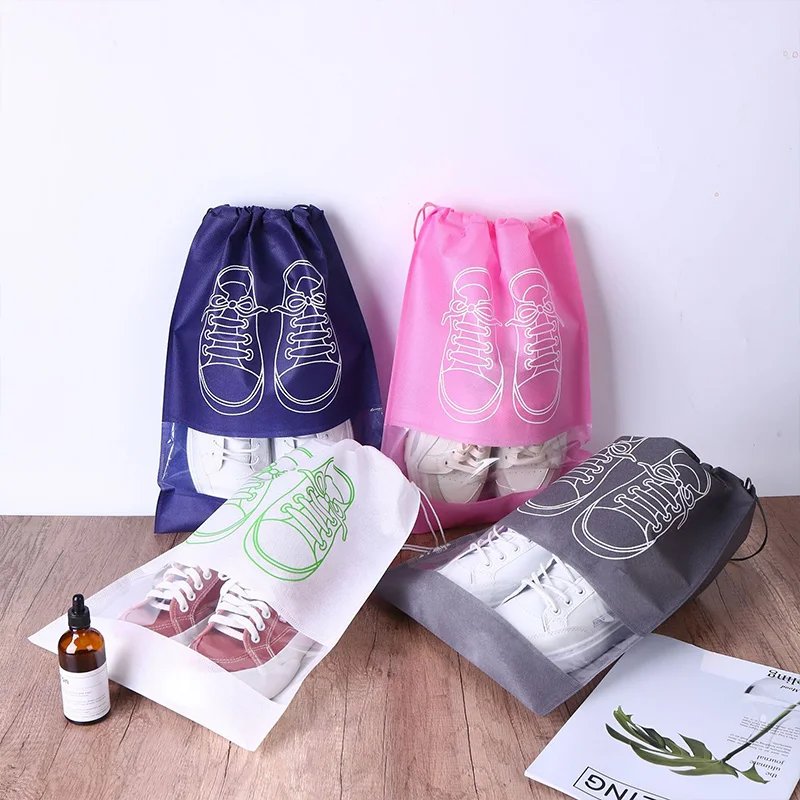 10pcs Shoe Storage Bag Made of Non-woven Fabric Dust-proof and Moisture-proof Travel Artifact Shoe Storage Household Shoe Cover