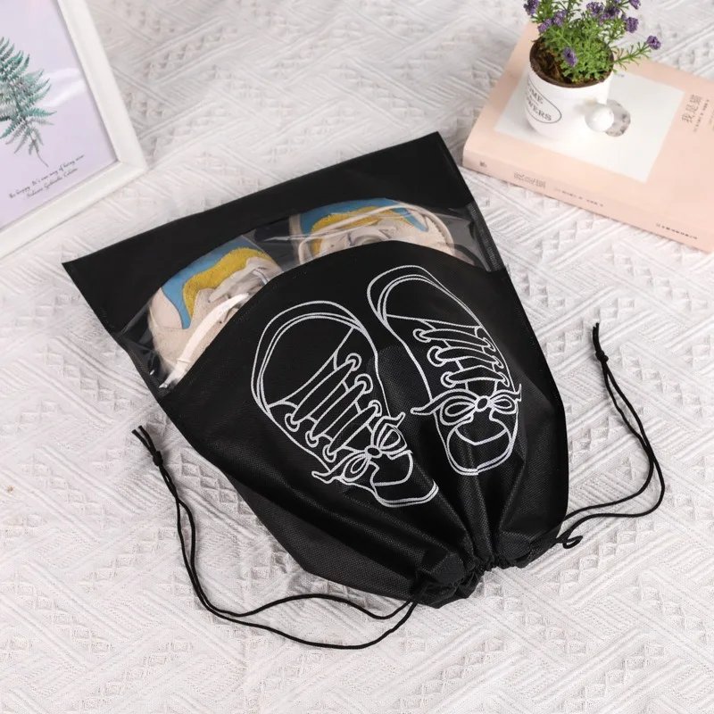 10pcs Shoe Storage Bag Made of Non-woven Fabric Dust-proof and Moisture-proof Travel Artifact Shoe Storage Household Shoe Cover