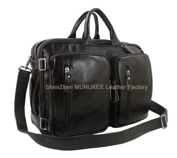 Fashion Multi-Function Full Grain Genuine Leather Travel Bag Men's Leather Luggage Travel Bag Duffle Bag Large Tote Weekend Bag