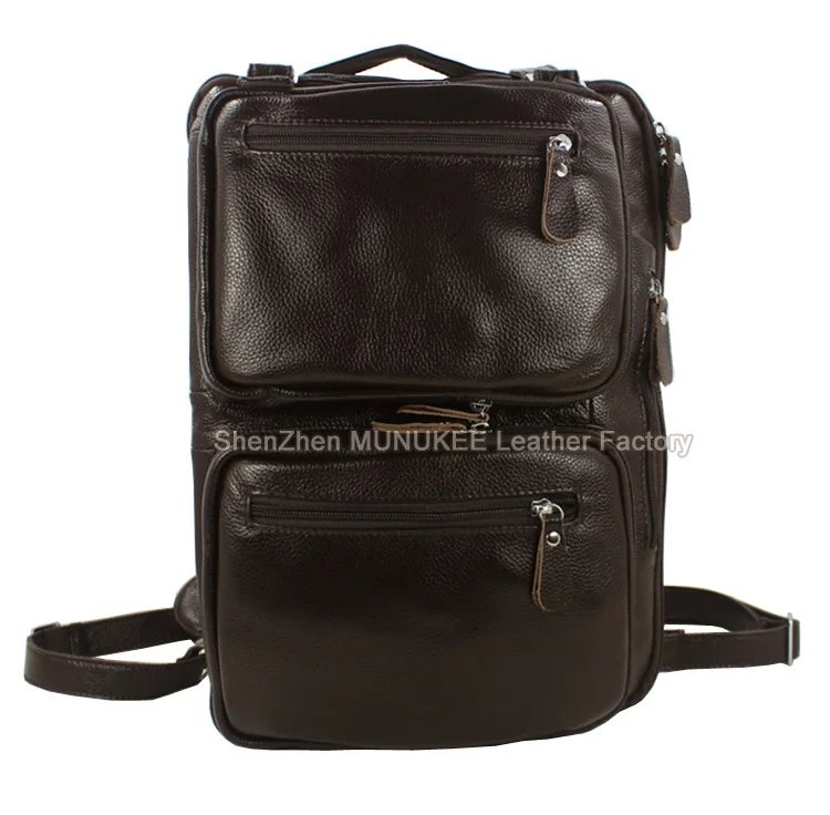 Fashion Multi-Function Full Grain Genuine Leather Travel Bag Men's Leather Luggage Travel Bag Duffle Bag Large Tote Weekend Bag