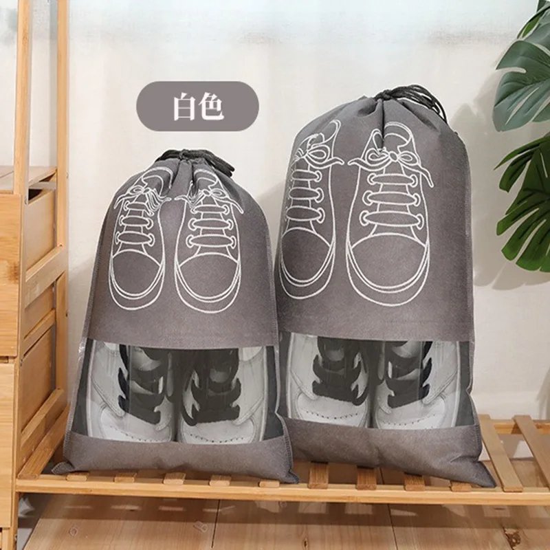 10/5pcs Shoes Storage Bags Closet Organizer Non-woven Travel Portable Bag Waterproof Pocket Clothing Classified Hanging Bag 2024