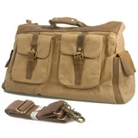 WaterProof Waxed Canvas Leather Men Travel Bag Hand Luggage Bag Carry On Large tote Vintage Men Duffle Weekend Bag big Overnight