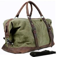 WaterProof Waxed Canvas Leather Men Travel Bag Hand Luggage Bag Carry On Large tote Vintage Men Duffle Weekend Bag big Overnight