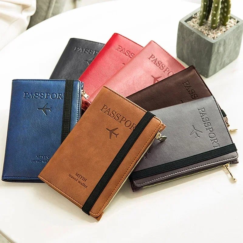 RFID ANTI Blocking Thin Passport Holder Cover Case Travel Wallet for Men Women Multi-Function ID Bank Card Holder Accessories