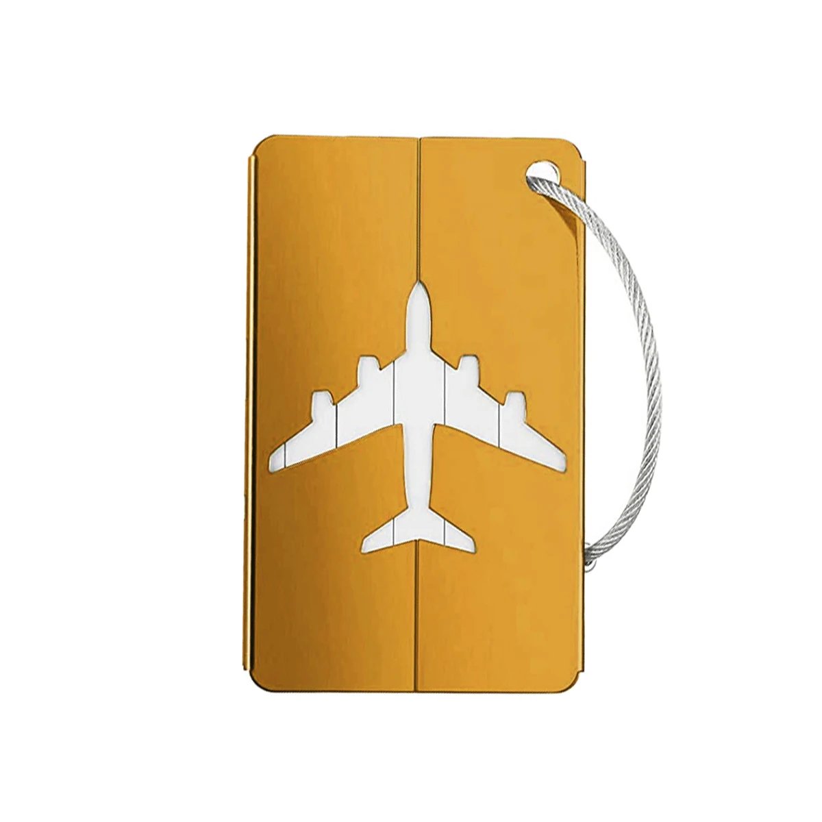 Aluminum Alloy Travel Luggage Tag Hanging Tag Suitcase Tag Plane With Name ID Cards Anti-lost Solid Color Travel Accessories.zmt