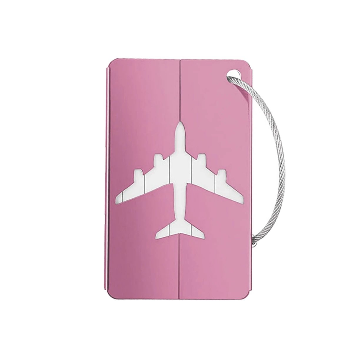 Aluminum Alloy Travel Luggage Tag Hanging Tag Suitcase Tag Plane With Name ID Cards Anti-lost Solid Color Travel Accessories.zmt