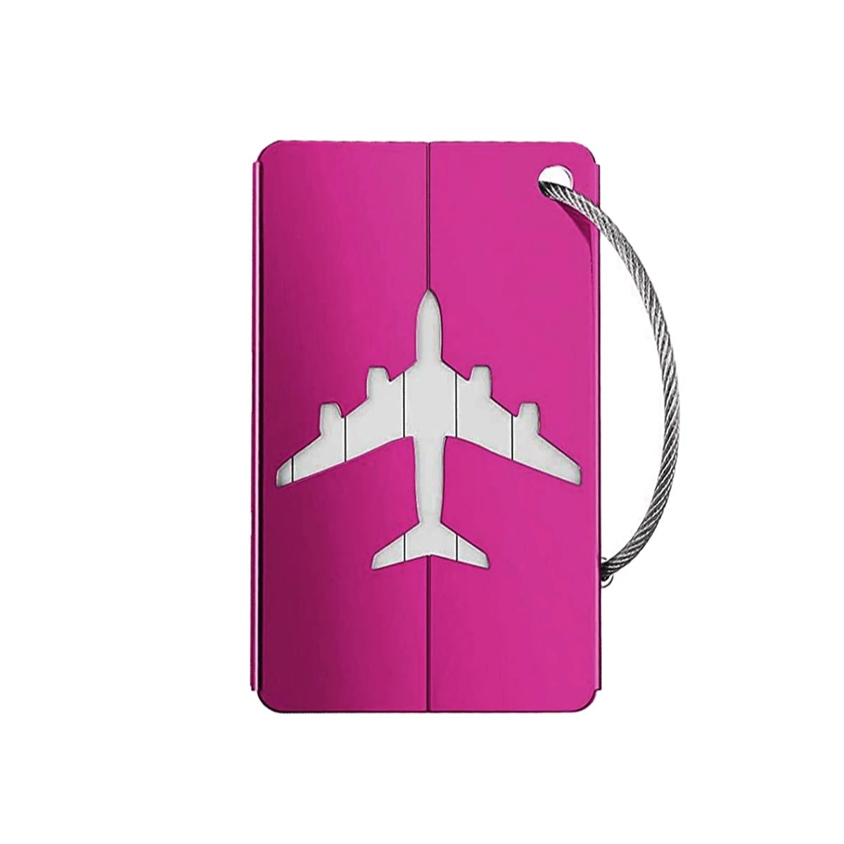Aluminum Alloy Travel Luggage Tag Hanging Tag Suitcase Tag Plane With Name ID Cards Anti-lost Solid Color Travel Accessories.zmt