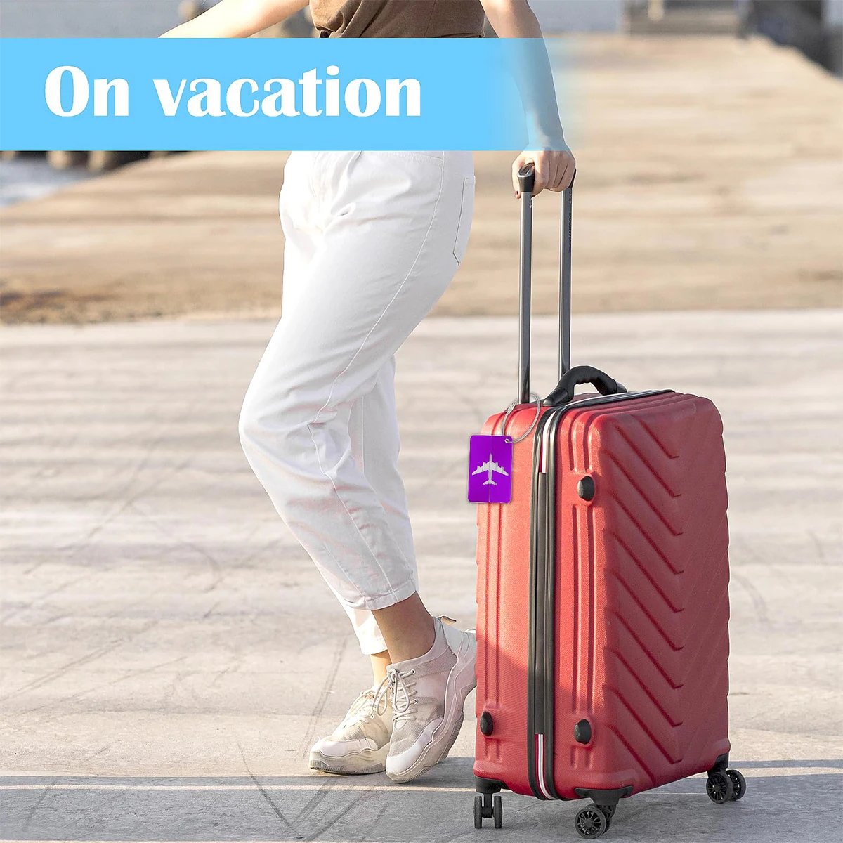 Aluminum Alloy Travel Luggage Tag Hanging Tag Suitcase Tag Plane With Name ID Cards Anti-lost Solid Color Travel Accessories.zmt