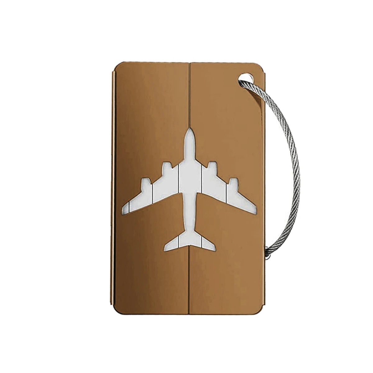 Aluminum Alloy Travel Luggage Tag Hanging Tag Suitcase Tag Plane With Name ID Cards Anti-lost Solid Color Travel Accessories.zmt