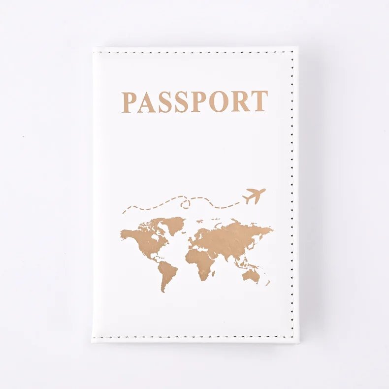 PU Passport Holder Map Pattern Ticket Passport Covers Travel Passport Protective Cover ID Credit Card Holder Travel Accessories