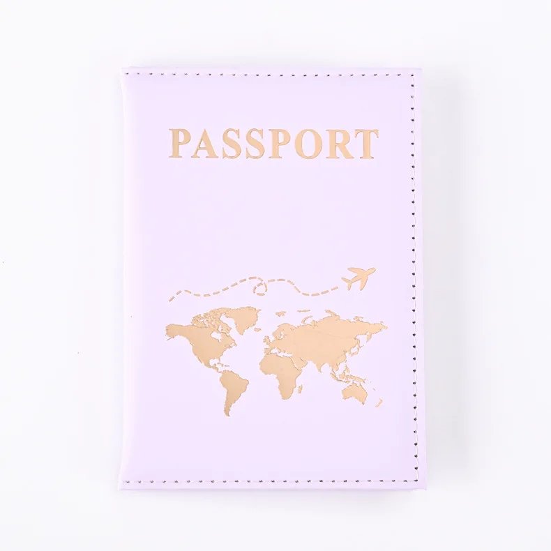 PU Passport Holder Map Pattern Ticket Passport Covers Travel Passport Protective Cover ID Credit Card Holder Travel Accessories