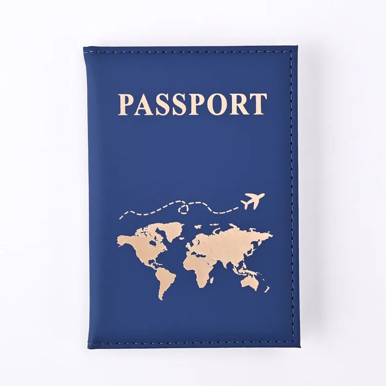 PU Passport Holder Map Pattern Ticket Passport Covers Travel Passport Protective Cover ID Credit Card Holder Travel Accessories