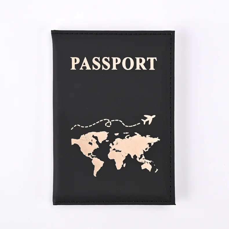 PU Passport Holder Map Pattern Ticket Passport Covers Travel Passport Protective Cover ID Credit Card Holder Travel Accessories