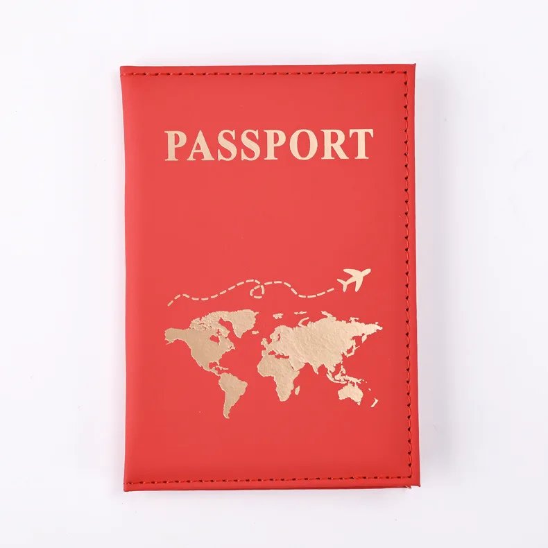 PU Passport Holder Map Pattern Ticket Passport Covers Travel Passport Protective Cover ID Credit Card Holder Travel Accessories