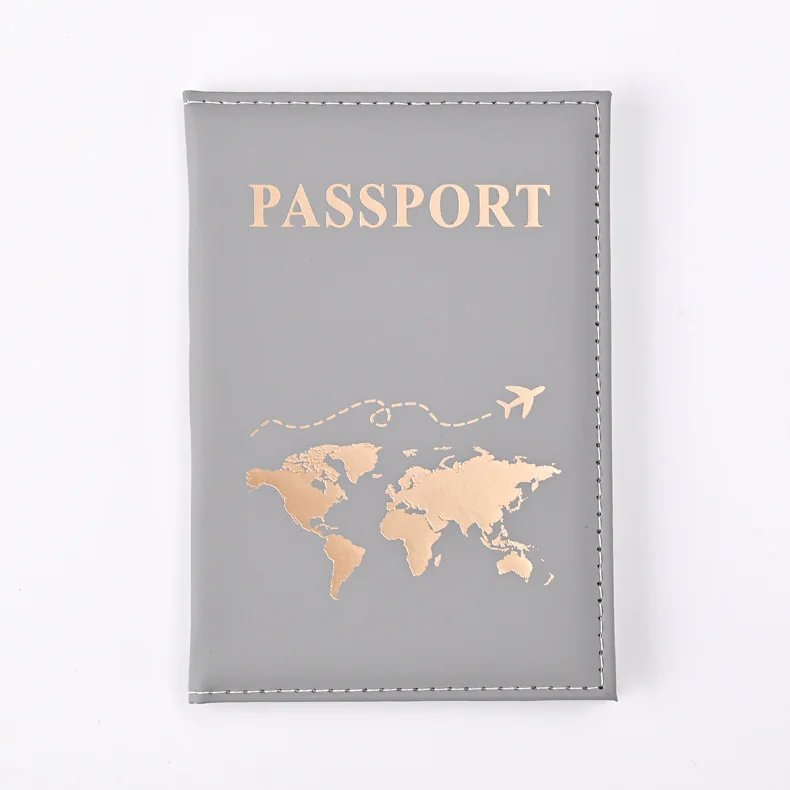 PU Passport Holder Map Pattern Ticket Passport Covers Travel Passport Protective Cover ID Credit Card Holder Travel Accessories