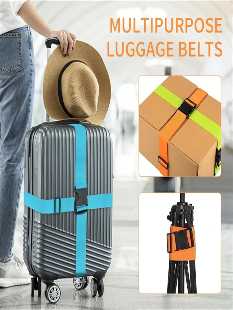 Luggage Safe Strap Adjustable Travel Accessories One Word Suitcase Buckle Strap Baggage Packing Belt Travel Suitcase Accessories