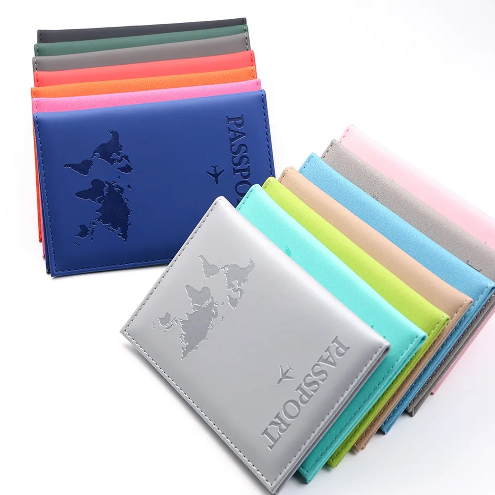 Women Men RFID Vintage Business Passport Covers Holder Multi-Function ID Bank Card PU Leather Wallet Case Travel Accessories