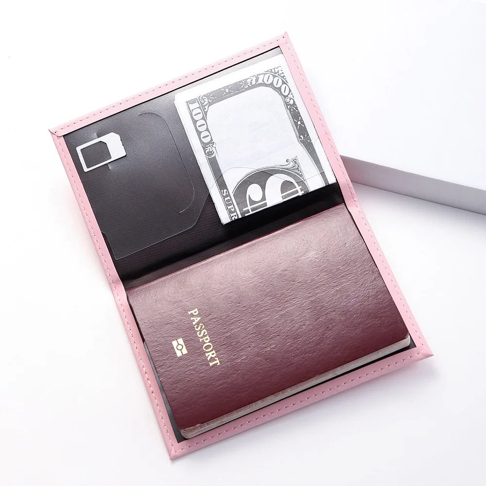 Women Men RFID Vintage Business Passport Covers Holder Multi-Function ID Bank Card PU Leather Wallet Case Travel Accessories
