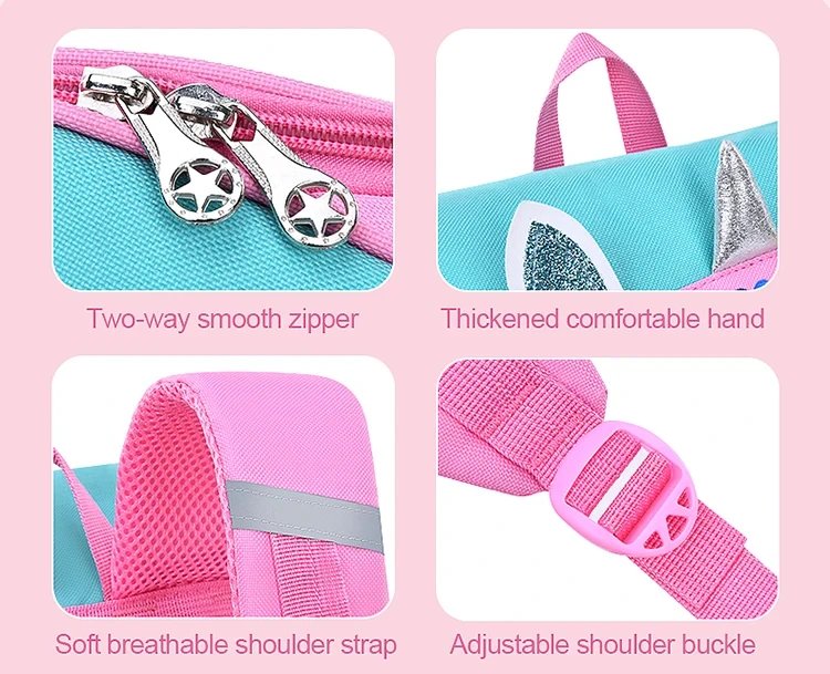 New CHILDREN'S Elementary School Students Schoolbag 6-12 Years Old Boys and Girls Shoulders Backpack 1-6 Grades Unicorn Cute Wat