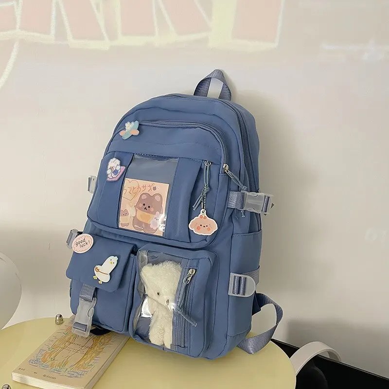 Girls Backpack Cute School Bags For Student Teens Girls Pockets Women Laptop Backpack Harajuku