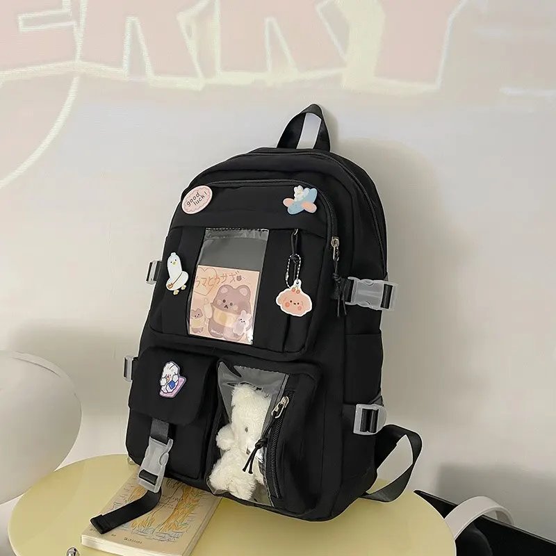 Girls Backpack Cute School Bags For Student Teens Girls Pockets Women Laptop Backpack Harajuku