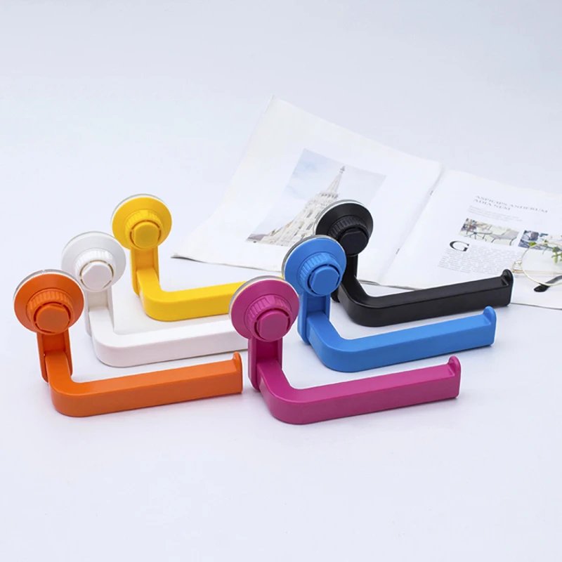 1Pc Suction Cup Rack Kitchen Bathroom Storage Waterproof Moisture Proof Towel Accessories Shelf Toilet Paper Holder Wall Mounted