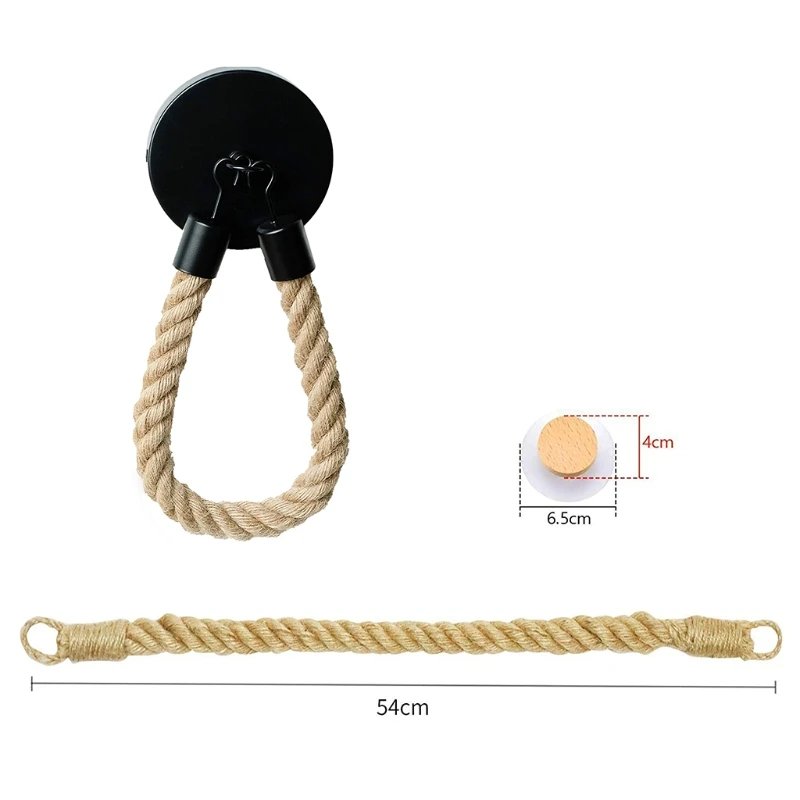 Toilet Roll Holder Retro Kitchen Wall Mounted Roll Paper Jute Rope Holder Rack Bathroom Decor Toilet Roll Holder Retro Kitchen Wall Mounted Roll Paper Jute Rope Holder Rack Bathroom Decor