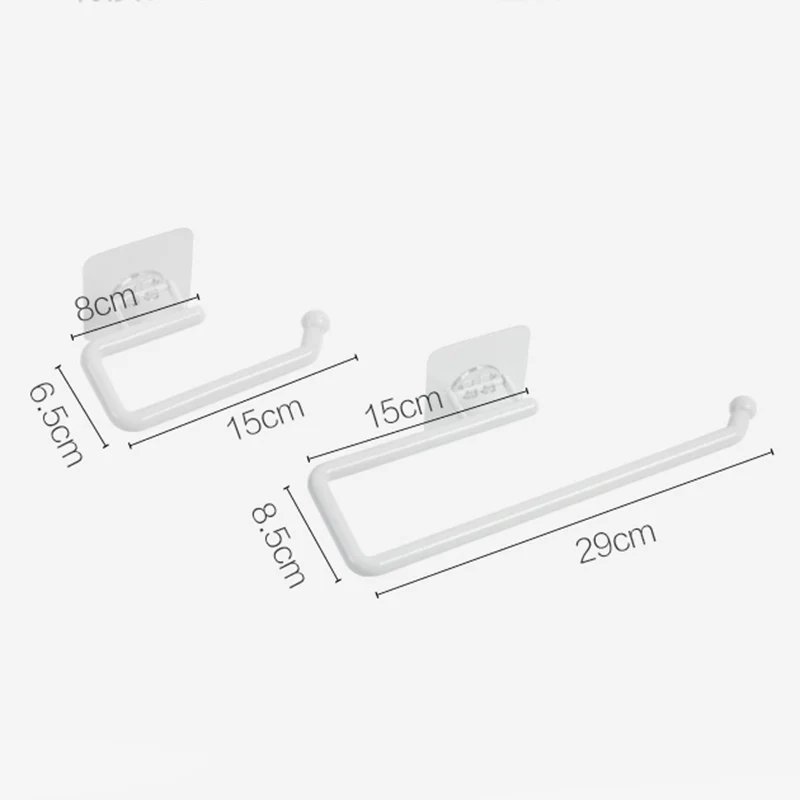 Kitchen Paper Holder Bathroom Storage Paper Towel Holder Toilet Roll Paper Holder No Hole Punch Toilet Accessories New