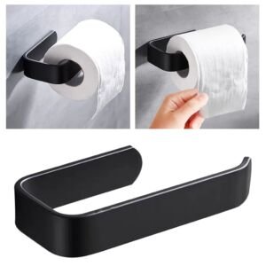 Acryl Toilettenpapierhalter Taschentuchregal Wandmontierter Badezimmer Küchenrollenhalter Papier Taschentuchregal Haken Moderner schwarzer Aufhänger