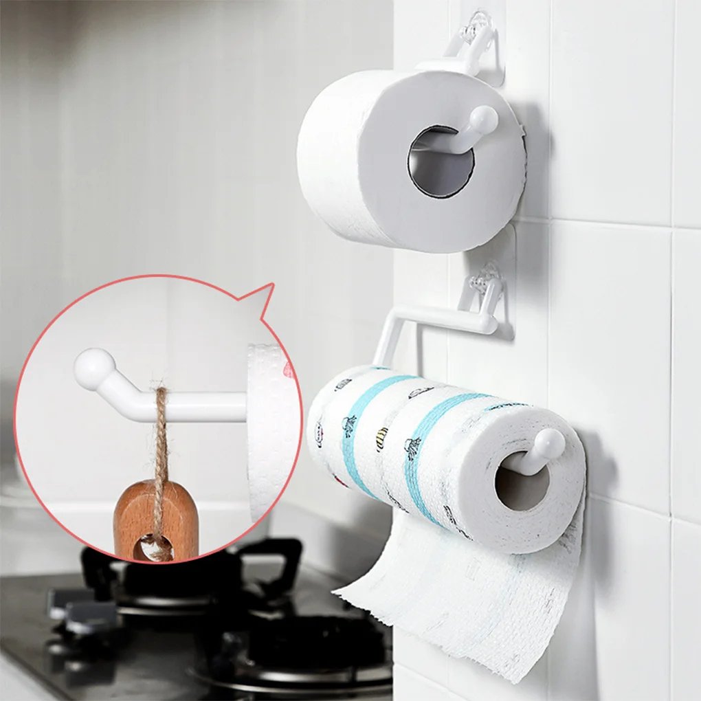 Adjustable Toilet Paper Holder Self-Adhesive Kitchen Toilet Roll Holder Wc Paper Towel Plastic Rack For Bathroom Tissue Storage