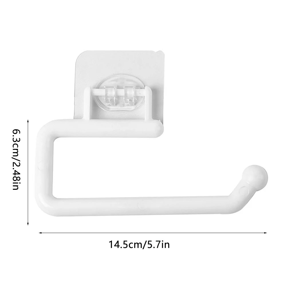 Adjustable Toilet Paper Holder Self-Adhesive Kitchen Toilet Roll Holder Wc Paper Towel Plastic Rack For Bathroom Tissue Storage
