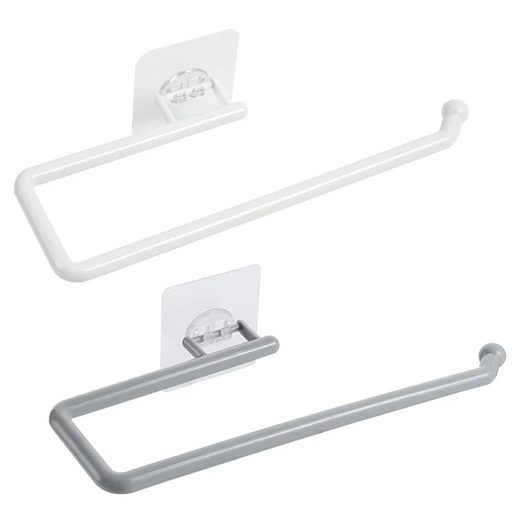 Adjustable Toilet Paper Holder Self-Adhesive Kitchen Toilet Roll Holder Wc Paper Towel Plastic Rack For Bathroom Tissue Storage