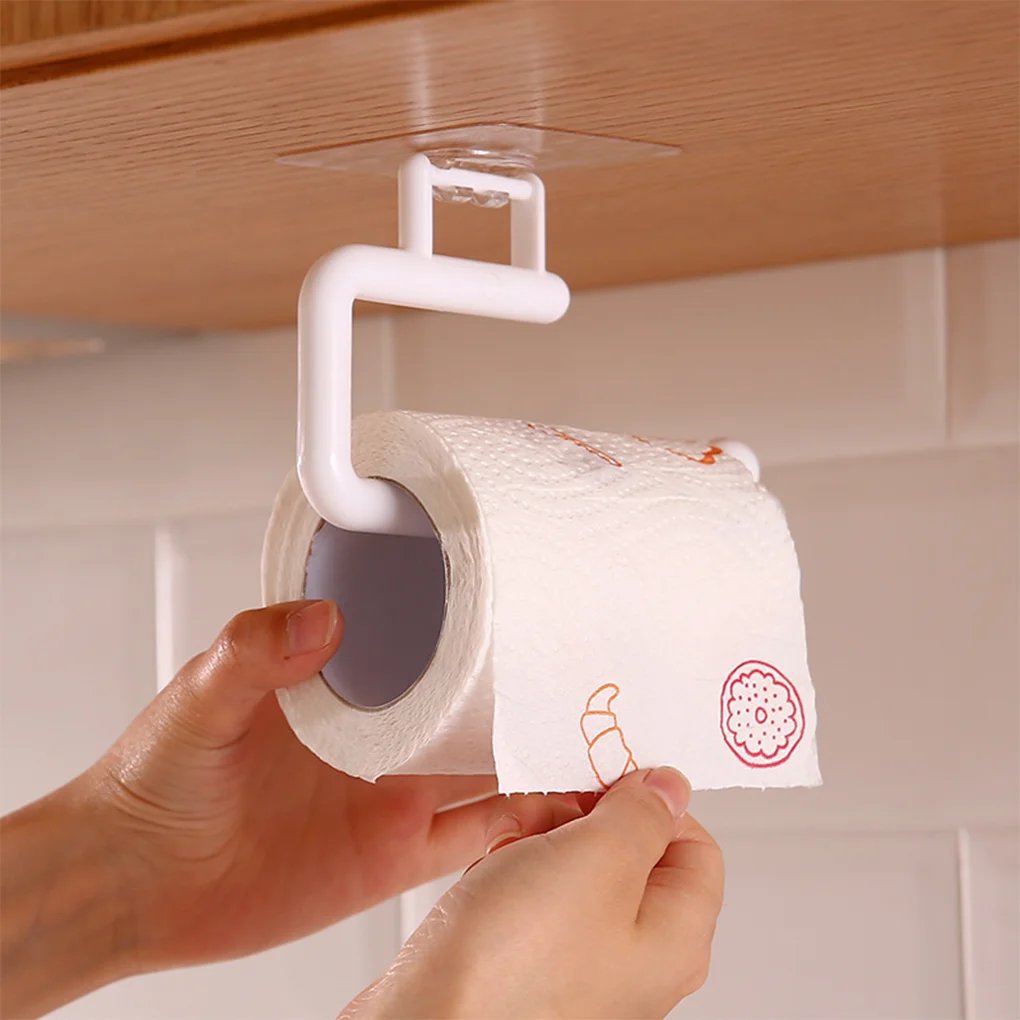 Adjustable Toilet Paper Holder Self-Adhesive Kitchen Toilet Roll Holder Wc Paper Towel Plastic Rack For Bathroom Tissue Storage