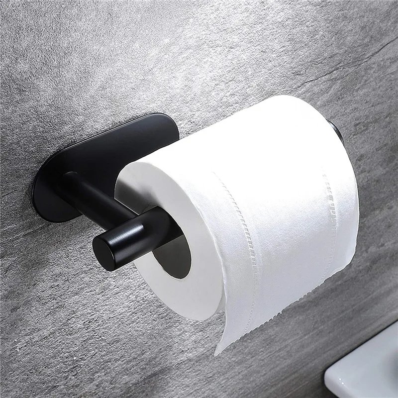 Stainless Steel Toilet Paper Dispenser Punchless Wall Mounted Roll Holder Towel Rack Household Restroom Bathroom Organizer