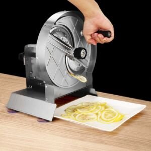 Kommerzielle manuelle Schneidemaschine, dicke verstellbare Gemüses- und Obstschneider für Küche und Restaurant.