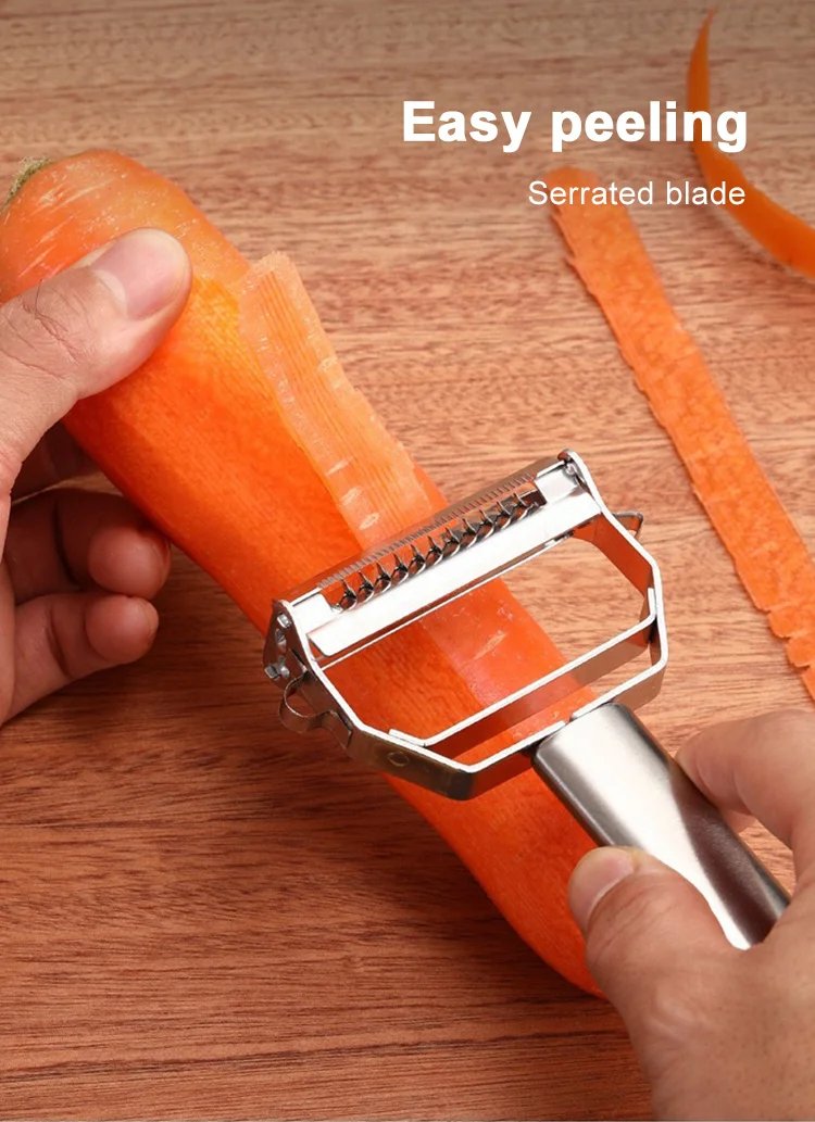 4in1 Vegetable Peeler Stainless Steel Melon Planer Multiple-Function Double-Head Peeler Household Kitchen Cucumber Slicer Tool 4in1 Vegetable Peeler Stainless Steel Melon Planer Multiple-Function Double-Head Peeler Household Kitchen Cucumber Slicer Tool