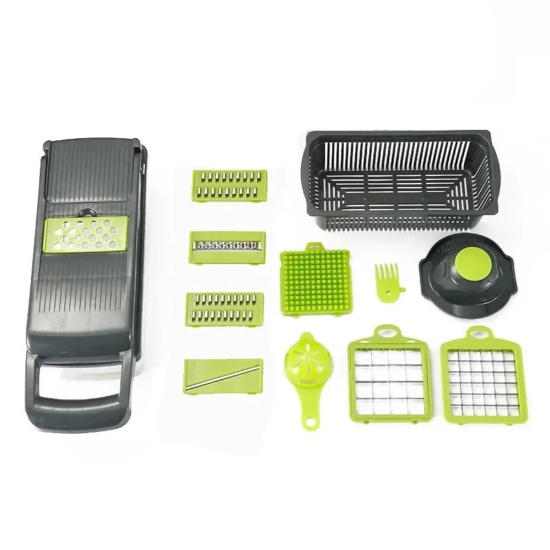 16 in 1 Multifunctional Vegetable Chopper Onion Chopper Handle Food Grid Food Chopper Kitchen Vegetable Slicer Dicer