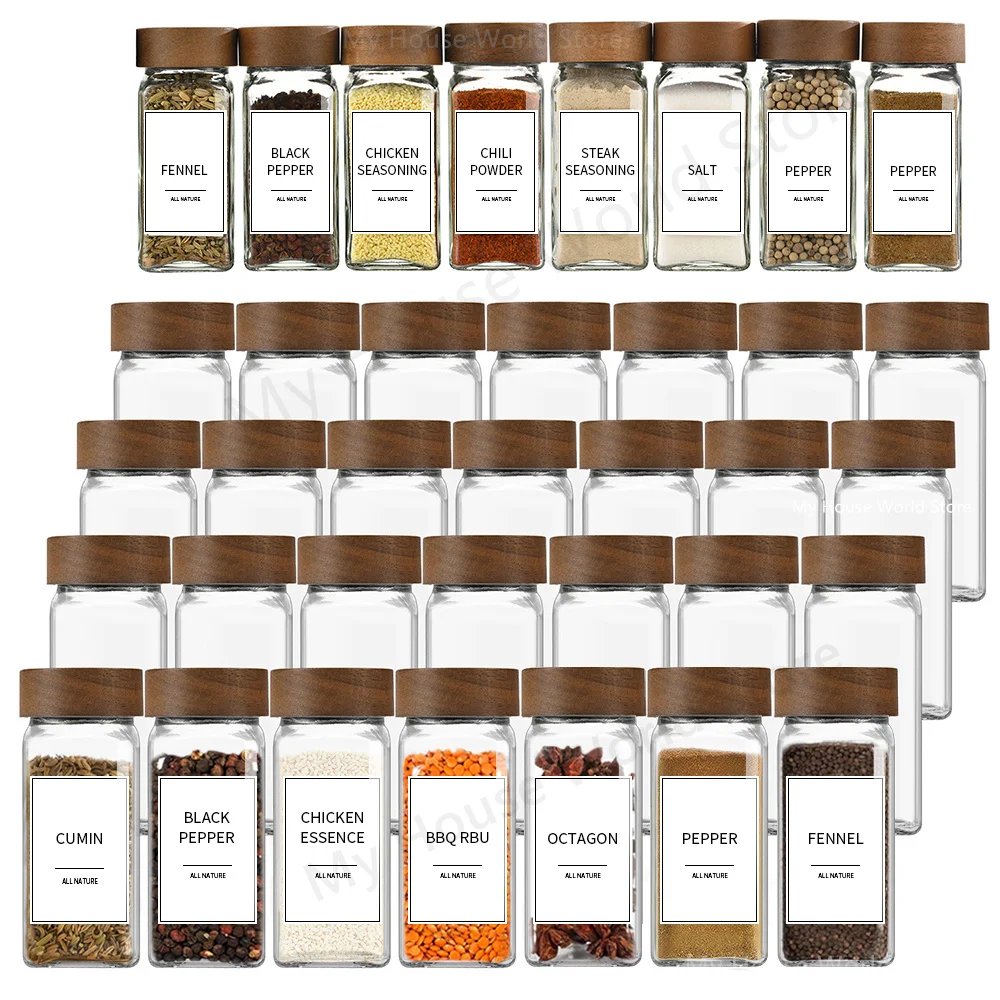 13Pcs Glass Spice Jars with Bamboo Lids 4oz Glass Jars Spice Jar Set Seasoning Jars Organizer Storage Bottles for Spice Rack 13Pcs Glass Spice Jars with Bamboo Lids 4oz Glass Jars Spice Jar Set Seasoning Jars Organizer Storage Bottles for Spice Rack