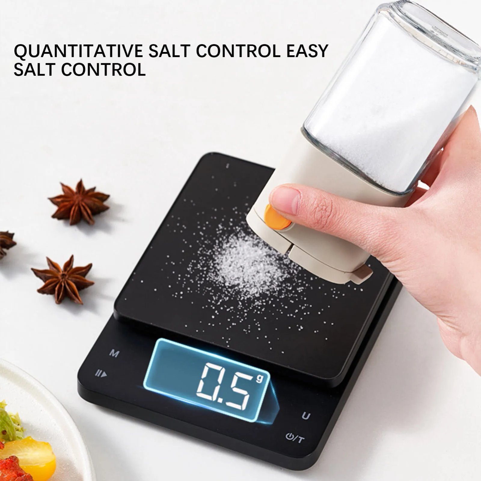 180ml Glass Salt Shaker Spice Jars Salt Sugar Pepper Shaker Box Reusable Sealing Measuring Seasoning Jar BBQ Kitchen Accessories