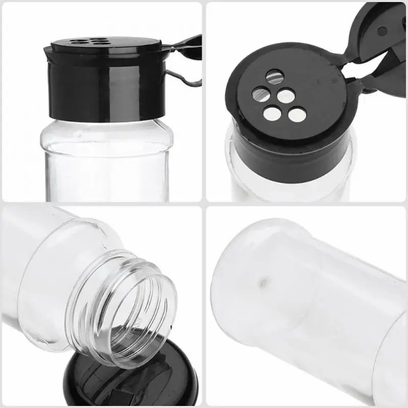 1~10PCS 5/Jars for spices Salt and Pepper Shaker Seasoning Jar spice organizer Plastic Barbecue Condiment Kitchen Gadget Tool