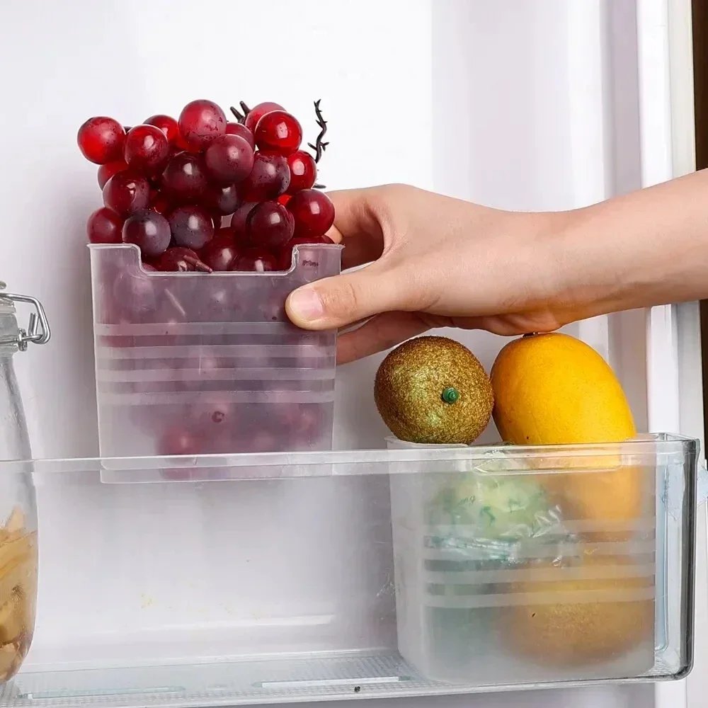 1/5PCS Refrigerator Storage Boxes Food Fresh Organizer Cold Storage Crisper Fruit Spice Food Container Boxes Home Kitchen Boxes