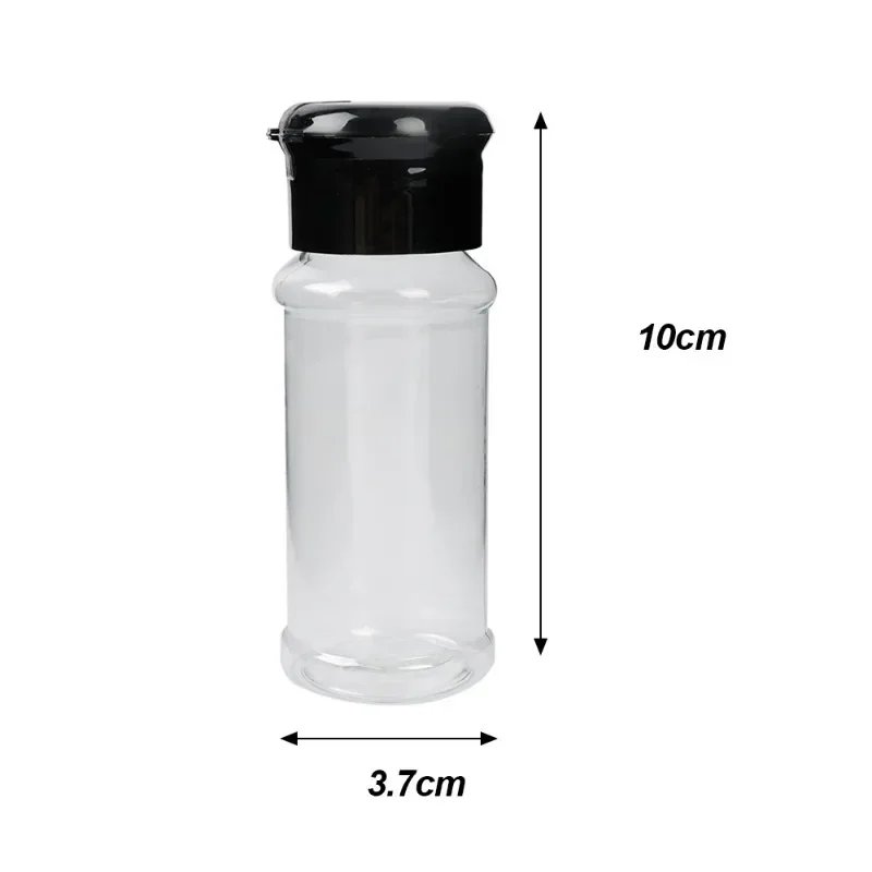 Plastic Spice Jars Empty Seasoning Bottles Containers Sugar Salt Pepper Shaker Bottles BBQ Condiment Dispenser Kitchen Gadgets
